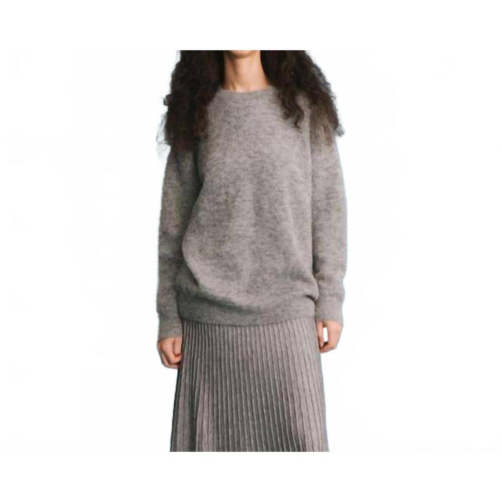NEW CUBIC brushed alpaca knitwear jumper in gray
